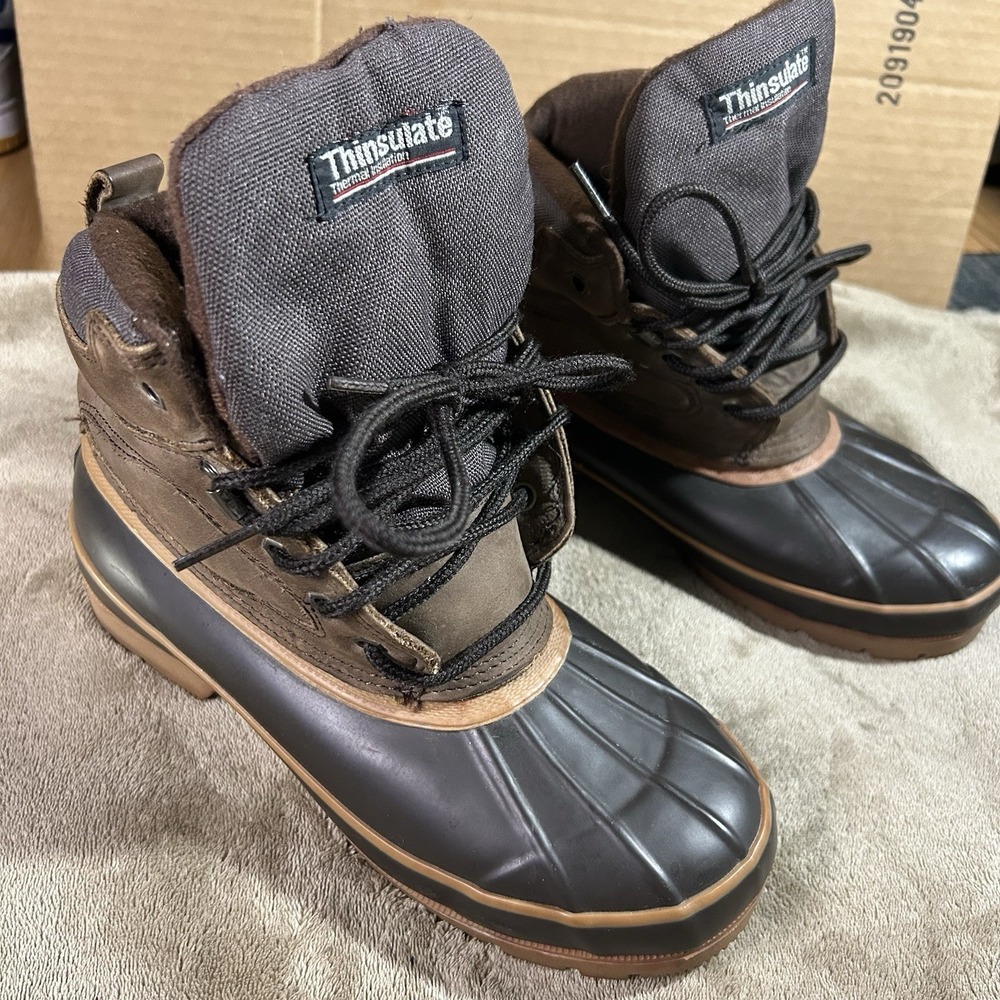 Trader Bay Mens Size 7 M Brown Waterproof Insulated Winter Snow Duck Boots NWT